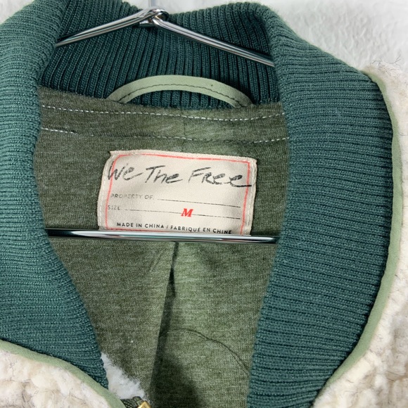 Free People Rivington Sherpa Olive Jacket Size M - Picture 3 of 8